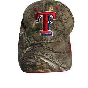 Texas Rangers '47 Brand‎ Adjustable Camo Hat Unisex Embroidered Logo